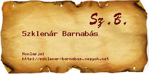 Szklenár Barnabás névjegykártya